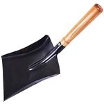 Metal Coal Shovel With Wood Handle Traditional Professional FIREPLACE Ash Garden Leaves Collector DIY Multipurpose Vintage Dust Pan UK FREE P&P