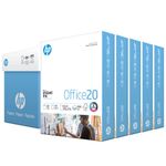 HP Printer Paper 8.5x11 Office 20 lb 5 Ream Case 2500 Sheets 92 Bright Made in USA FSC Certified Copy Paper HP Compatible 112150C