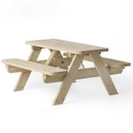 AMATA Classic Design Children's Picnic Table Mini, UNGURS Collection – Weatherproof Wooden Picnic Table for Outdoors, Kids Safe Design – Perfect for Garden and Patio (Wood)