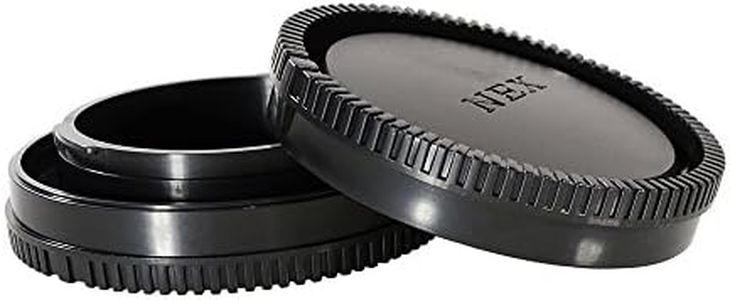 CamDesign Body Cap & Camera Rear Len Cover Set for Sony E-Mount NEX Mirrorless Cameras Sony Alpha a6000, a5100, a5000, a3000, Alpha A7, A7R, A7S, A7II, NEX-7, NEX-6, NEX-6L/B , NEX-5, NEX-5C, NEX-5N, NEX-5R, NEX-5T, NEX-5K, NEX-C3, NEX-3, NEX-F3, NEX-3N, NEX-VG10, VG20 + CamDesign Wristband Lens Focus Ring