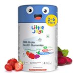 Little Joys DHA Omega 3 Brain Gummies For Kids | 2-6 years | 30 Day Pack | Improved Concentration, Mood & Sleep | Plant Based Omega 3 Supplements | Multivitamin Gummies For Kids With No Added Sugar