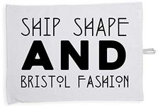 Hippowarehouse Ship Shape And Bristol Fashion Tea Towel Eco Printed Dish Cloth Kitchen accessory 50cmx70cm 100% Cotton