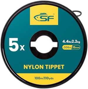 SF Clear Monofilament Nylon Tippet Line Fly Fishing Tippets Leaders Trout # 100M 5X 1 Pack