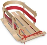 Flexible Flyer Baby Pull Sled. Wood Toddler to-Boggan. Wooden Sleigh for Kids