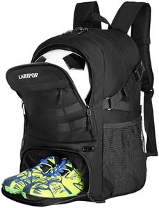 LARIPOP Boys Soccer Bag - Soccer Backpack, Colorful Waterproof Sports Bag Suitable for Volleyball, Basketball Accessories, Large Capacity Equipment Bag, with Ball Compartment and Laptop Compart