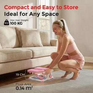 Sunny Health Mini Stair Stepper – Compact Pink Fitness Step Machine