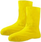 Hazmat Boot and Shoe Covers For Hazardous Materials - Explosives, Gases, Flammable Liquids, Peroxide and More – 2XL Yellow 12" Over the Shoe Protectors - by Xpose Safety