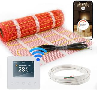 HEATIT Underfloor Heating mat Electric Radiant Self-Adhesive Floor Heating System 200w/㎡ Warmmat with ET-81 Thermostat Kit