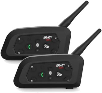 EJEAS V6 Pro Motorcycle Bluetooth 5.1 Headset 1.2KM 2 Riders Intercom Communication System with Hands-Free Call and Noise Reduction Universal Wireless Interphone (V6Pro 2PCS)