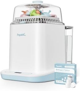 Papablic Baby Bottle Washer Sterilizer and Dryer, 4-in-1 Bottle Washer Sanitizer for Bottles, Pump Parts, & Baby Essentials - Quick & Clean with 60 Detergent Tablets