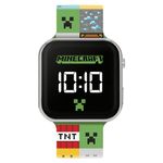 Minecraft Kids LED Digital Colourful Multicolour Silicone Strap Watch MIN4272