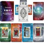 Smoostart Tarot Cards with Meanings on Them, Tarot with Guidebook for Beginners, Keywords, Element, Planet, Zodiac, Chakra, Yes or No, Musical Pitch, Numerology, Hebrew Alphabet