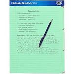 Find It File Folder Notepad - Pack of 72-9.5 x 12.5 Inch Notebook Organizer Folders for Filing, Document, and Clipboard Organization - Green