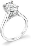 4.5 Carat Engagement Rings for Women Wedding Eternity Promise Rings Sterling Silver plated with White Gold