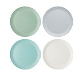 KitchenCraft Colourworks Plastic Dinner Plates, Classics Colours, Set of 4