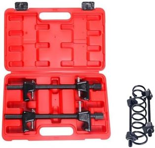 Taicols Coil Spring Compressor Tool Kit, 2-Pack Mcpherson Strut Spring Compressor Set with Heat-Treated Hooks, 1/2" Square Drive & 22mm Hex Compatible, for Shock Absorber & Strut Replacement Tool