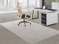 HOMEK Extra Large Office Chair Mat for Carpeted Floors, 96" x 46" Clear Desk Floor Mat for Low Pile Carpets- Easy Glide Plastic Floor Protector Mat for Office Chair On Carpets