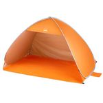 Yello Pop Up Beach Shelter | 2-3 Person with UPF 50+ UV Protection, Lightweight Beach Sun Shelter, Easy Set Up, Beach, Camping, Picnic, Orange