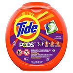 Tide PODS, Laundry Detergent Liquid Pacs, Spring Meadows, 72 Count - Packaging May Vary