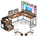 EVAWOO L Shaped Desk Computer Desk,