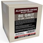 Aluminum Oxide #80-8 LBS - Medium to Fine Sand Blasting Abrasive Media for Blasting Cabinet or Blasting Guns.