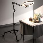 UBeesize Ring Light with Tripod, 12 Inch Selfie Ring Light Pulley Style