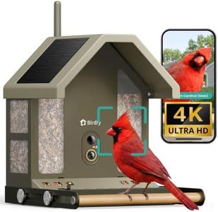 Birdfy Smart Bird Feeder with Camera, 4K UHD Video, Dual-Band 2.4/5GHz Wi-Fi, Solar Powered, AI Identification Lifetime Free, Bird Watching Gift for Bird Lovers