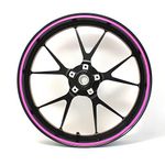 Rim Sticker Rim Stripes Width 7 mm Neon with Mounting Tool 16 Inches 17 Inches 18 Inches 19 Inch Accessories for Car Motorcycle Rims Sticker (Neon Pink)