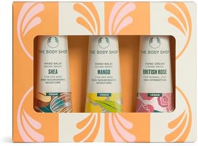 The Body Shop Hand Care Trio | Shea Hand Balm 30ml + Mango Hand Balm 30ml + British Rose Hand Cream 30ml | Gift Set | Hand Moisturiser for Women & Men | Cruelty Free & Vegan | Dermatologically Tested