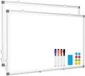 WALGLASS 2 Pack White Board 72x40 Double-Sided Dry Erase Magnetic for Wall