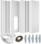 Gulrear Portable AC Window Kit for Vertical Window Portable Air Conditioner Window Seal Parts Adjustable Length from 25" to 62" Sliding Window AC Vent Kit Fit for Exhaust Hose with 5.0"/13cm Diameter