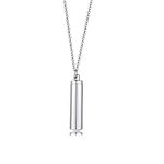 Vnox Jewelry 48mm Sugical Steel Cylinder Cremation Necklace for Ashes,Stainless Urn Pendant