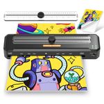Laminator A3 with Paper Trimmer and Laminating Pouches, Anti-Jam Technolog | Thermal and Cold Large Laminator Machine, 90s Fast Preheat Laminating Machines for A3/A4/A5/A6 Home Office School Use
