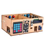 OSOYOO IoT Wooden House Learner Kit for Arduino MEGA2560 | STEM Set for Learning Internet of Things, Mechanical Building, Electrical Engineering, How to Code | Educational Coding for Kids Teens Adults