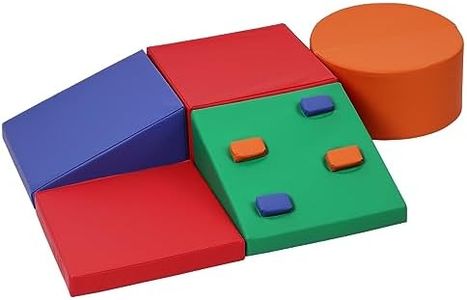 Soft Climbing Indoor Set, Foam Climbing Blocks for Toddlers and Preschoolers - Climbing, Crawling and Sliding Activity Play Set, 5PCS