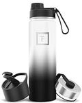 IRON °FLASK Sports Water Bottle - 22 Oz 3 Lids (Wide Spout Lid), Leak Proof - Stainless Steel Gym & Sport Bottles for Men, Women & Kids - Double Walled, Insulated Thermos, Metal Canteen