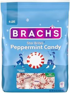 Brach's Star Brites Peppermint Candy, Individually Wrapped Candy, Mega Pack, 4 Pound Bulk Bag (360 Pieces) Packaging May Vary