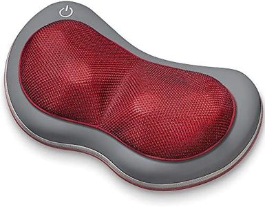 Beurer MG149 3D Shiatsu Massage Pillow, Suitable For Shoulders, Neck, Back And Legs, 4 3D Massage Heads Simulate Shiatsu Massage & Optional Infrared Light And Heat Functions, Wipe Clean Pu Material