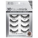 Ardell 3D Faux Mink 859 False Eyelash for Women, Fun, Fresh & Light False Eyelashes, Beautiful, Irresistible & Long-Lasting Lashes, Softest, Deluxe Faux Mink Fibers (4 Pack)