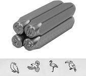 BESTNULE 4pcs Metal Design Stamps P