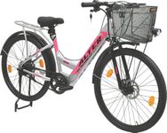 Alter 26" 002S-FLY Model Electric Cycle | 95% PREASSEMBLED with Charger (7.8 Ah, Pink)
