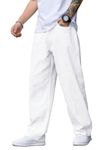 TAGAS Men's Relaxed Jeans (MDJ-22-LOOS 32_White