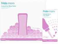 Frida Mom Upside Down Peri Bottle + 2-in-1 Postpartum Absorbent Perineal Ice Maxi Pads | for Postpartum Care, Perineal Recovery and Cleansing After Birth