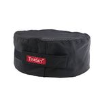 Tinksky Chefs Hat Chef Skull Cap with Adjustable Strap - One Size (Black)