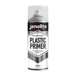 JENOLITE Plastic Primer Spray Paint | WHITE | Premium Quality Plastic Primer | Promotes Adhesion | Primer Spray Paint for Automotive, Garden Furniture, Models & Other Hard Plastics | 400ml