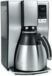 Mr. Coffee Programmable Coffee Maker | 10-Cup Coffee Machine with Thermal Carafe | Stainless Steel