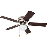 Prominence Home 80029-01 Alvina LED Globe Light Hugger/Low Profile Ceiling Fan, 42 inches, Brushed Nickel