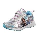 Disney Frozen 2 Girls Elsa and Anna Sneakers, Silver, Size 7 Toddler'