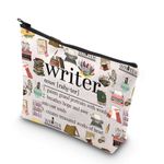 JNIAP Writer Cosmetic Makeup Bag Writer Gifts Novelist Gifts Author Zipper Bag Journalist Bag, Writer noun, Fit