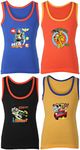 BODYCARE Mickey Printed Vest for Boys Pack of 4 Multicolour